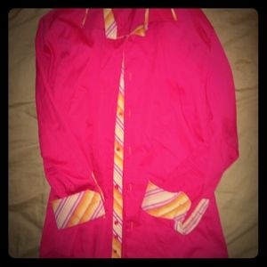 Contrast color pink shirt